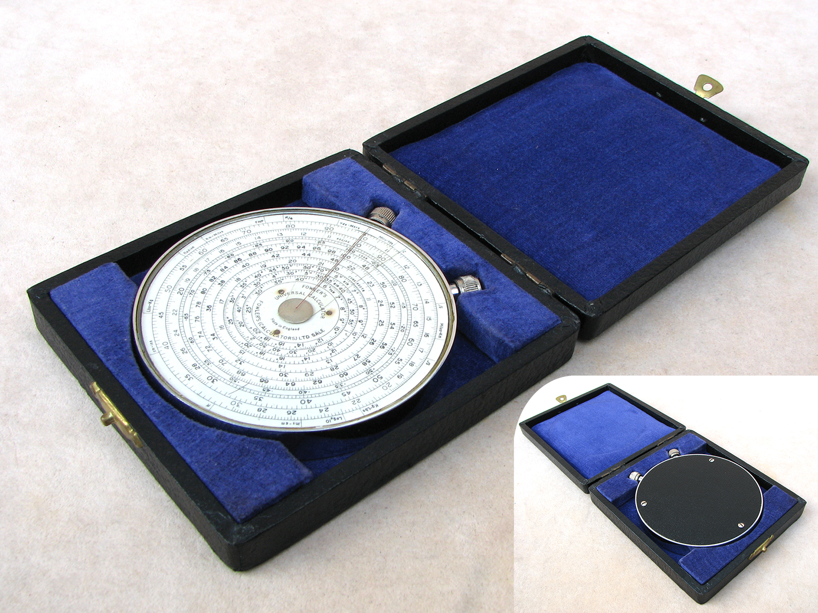 1930's Fowler's Universal calculator in presentation case